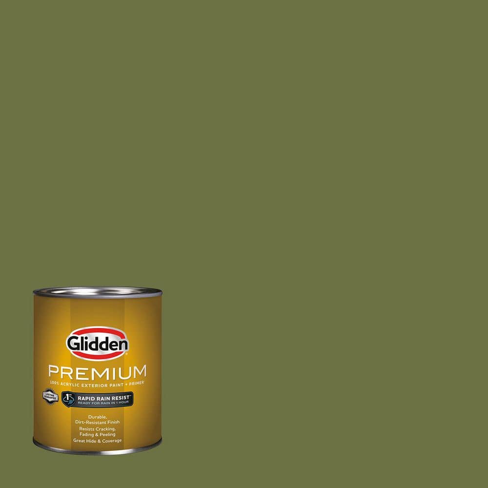 Glidden Premium 1 qt. PPG1122-7 Oakmoss Semi-Gloss Exterior Latex