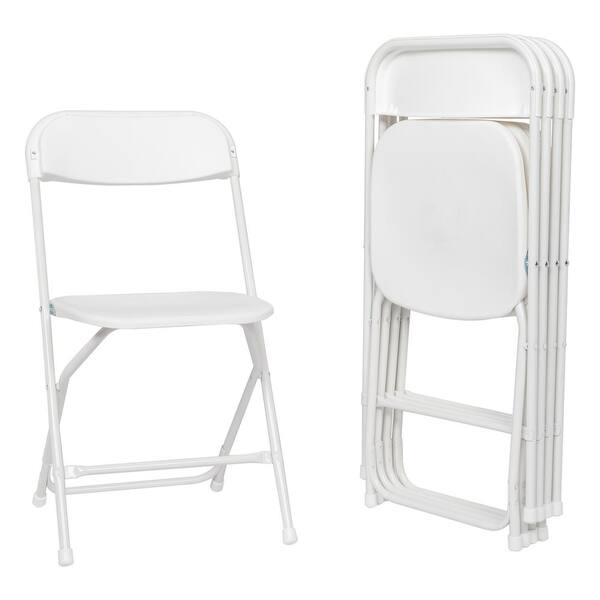 white plastic picnic chairs