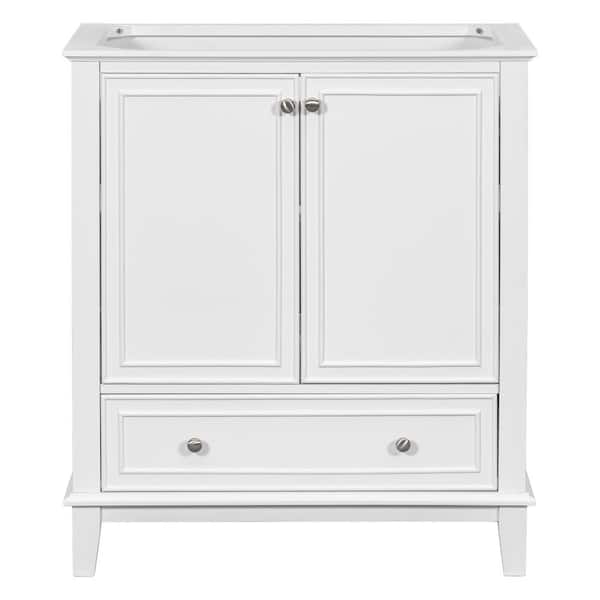 Virubi 30 in. Modern Classic Bath Vanity Cabinet without Top in White