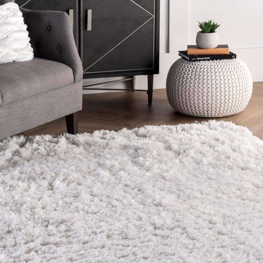 Ivory Bliss Tufted Handmade Shag Rug 4' x 6'