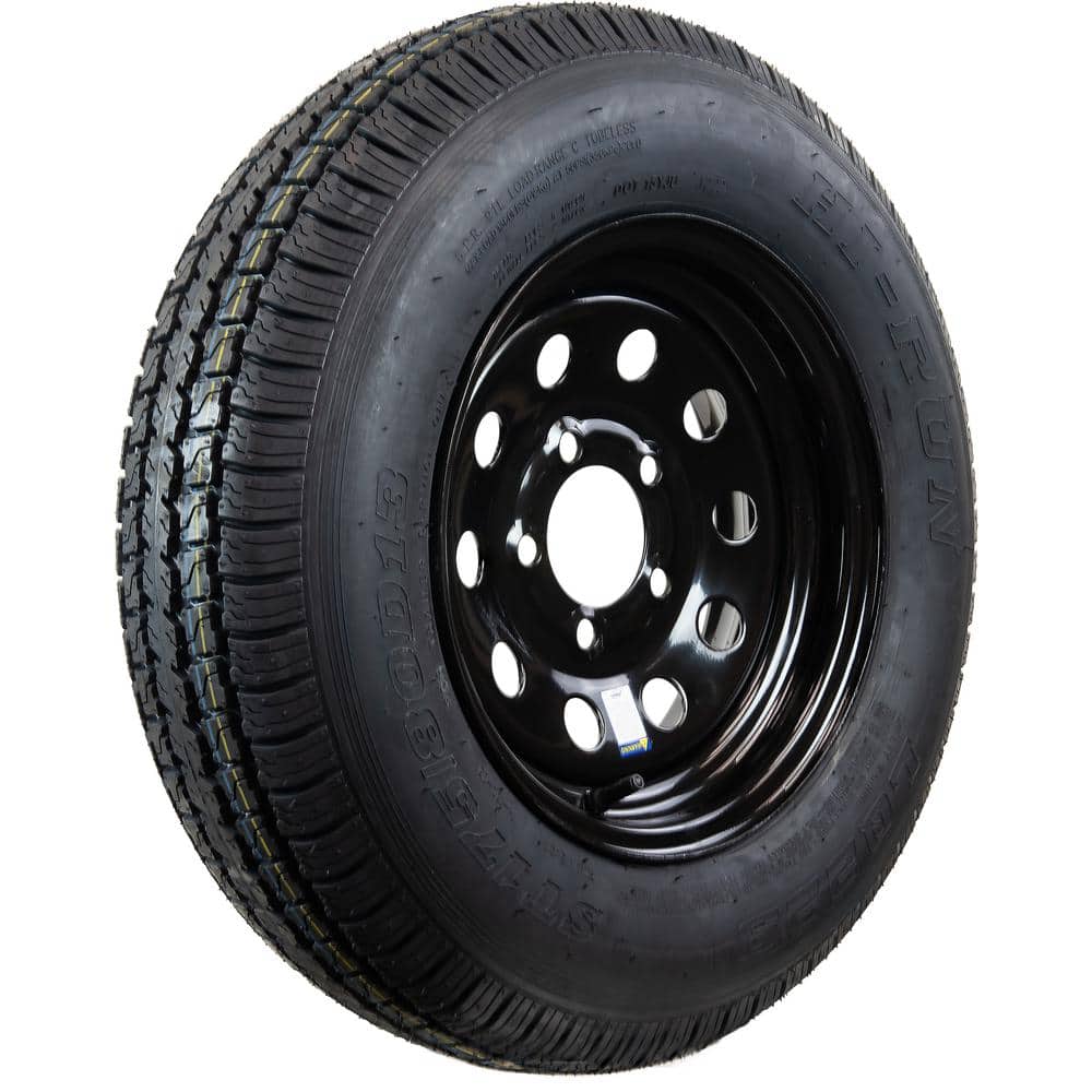 Hi-Run Bias Trailer Tire Assembly, ST175/80D13 6PR ON 13X4.5 5LUG Black  Modular Wheel ASB1209 - The Home Depot