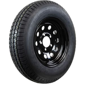 Bias Trailer Tire Assembly, ST175/80D13 6PR ON 13X4.5 5LUG Black Modular Wheel