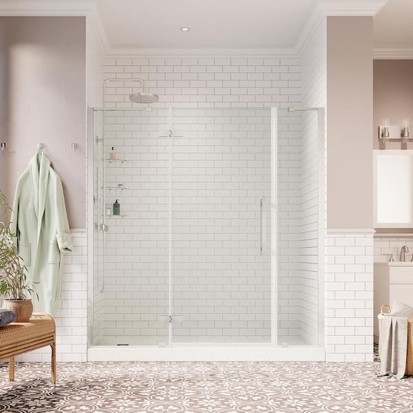 Ove Decors Tampa 70 1 16 In W X 72 In H Pivot Frameless Shower Door