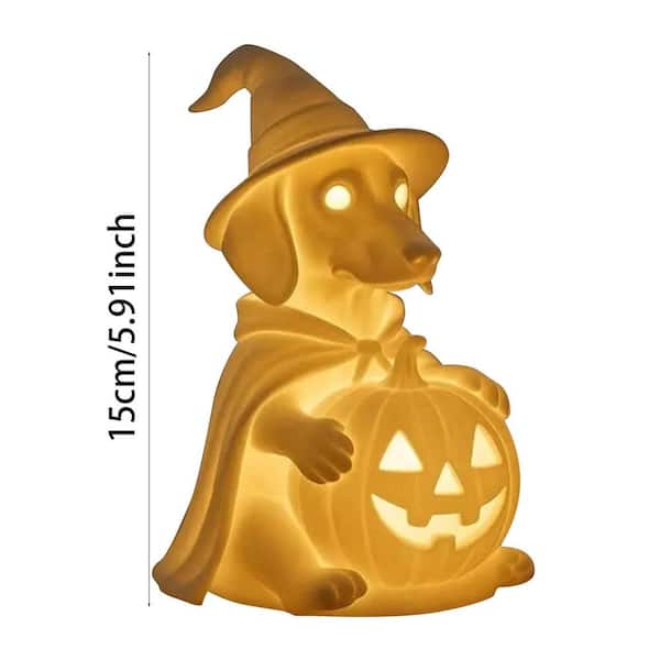 Halloween Glowing Dachshund & French Bulldog Ghost Dog Figurine