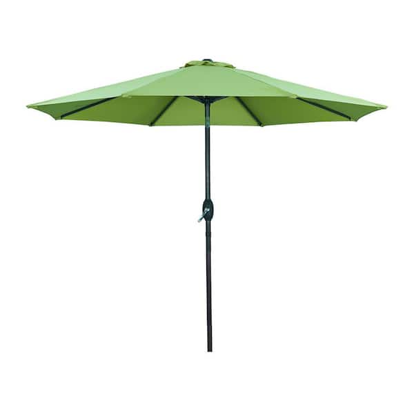 maocao hoom 9 ft. Market Round Outdoor Patio Umbrella without Base in Green