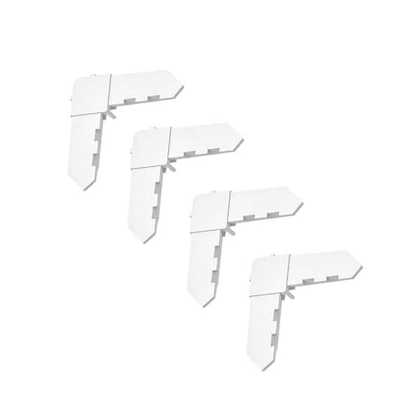 5/16 in. White Plastic Screen Frame Corners (4-Pack)
