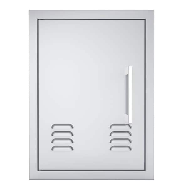Sunstone Signature Series 17 in. x 23 in. 304 Stainless Steel Left Swing Vertical Vented Door