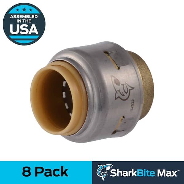 Max 1/2 in. Push-to-Connect Brass End Stop Fitting (8-Pack)