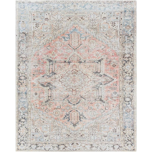 Becki Owens Darling Orange/Black Traditional Washable 8 ft. x 10 ft. Indoor Area Rug
