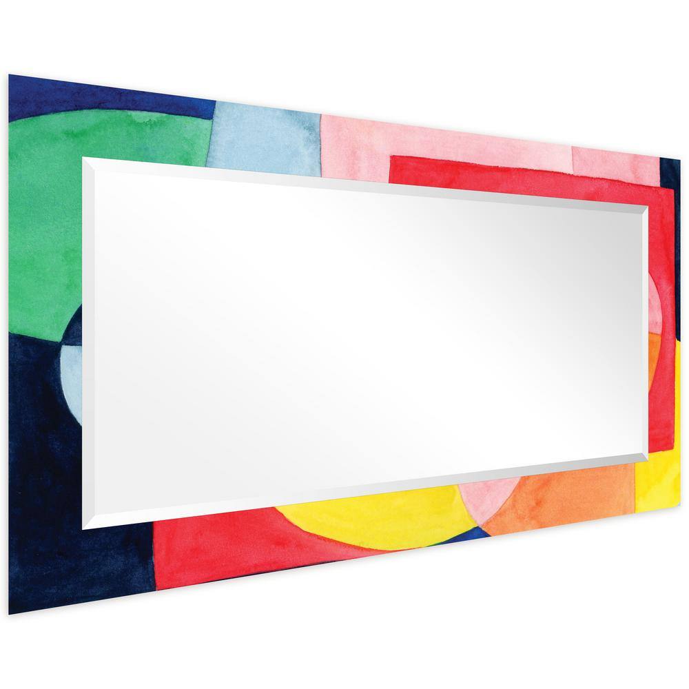 Colorful Rectangular Frameless Decorative Wall Mirror