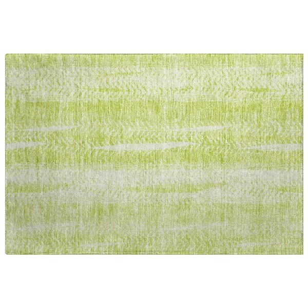 Dream Shag Premium Machine Washable Abstract ADS694 Aloe 2 ft. x 3 ft. Accent Rug