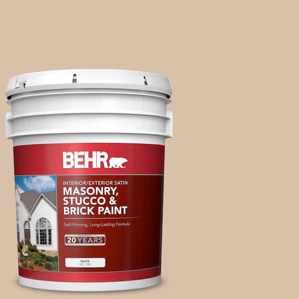 5 gal. #S240-3 Ash Blonde Satin Interior/Exterior Masonry, Stucco and Brick Paint