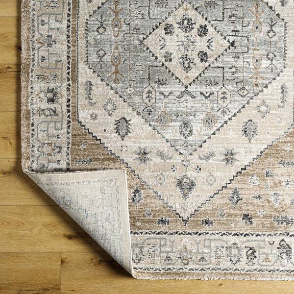 Montana Ivory Traditional Medallion 6 ft. 7 in. x 9 ft. Area Rug