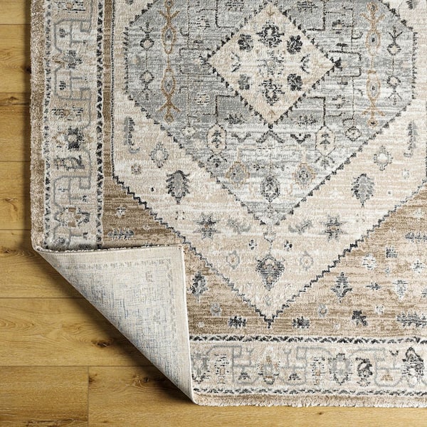 Montana Ivory Traditional Medallion 7 ft. x 10 ft. Area Rug