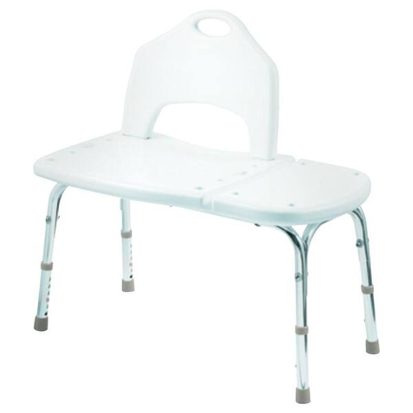 MOEN Plastic Adjustable Tub and Shower Seat in White