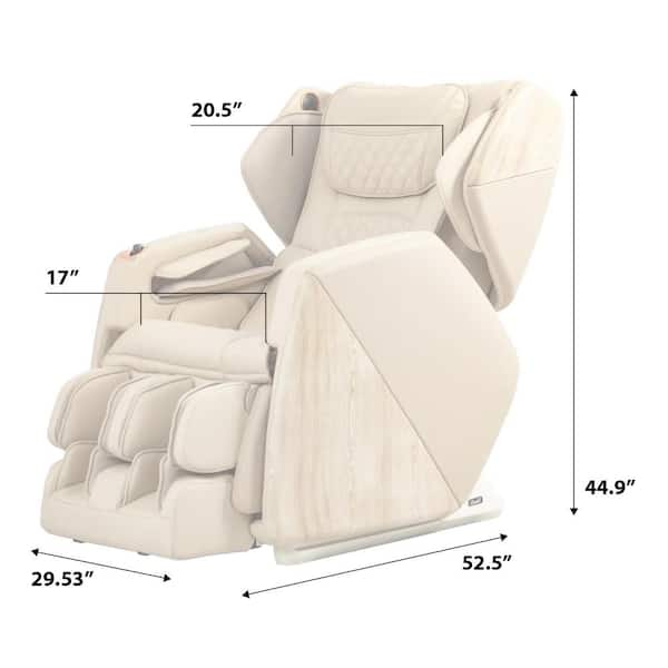 TITAN Pro 8500 Series Tan Faux Leather Reclining 2D Massage Chair with Zero  Gravity, Foot and Calf Massage, Heated Seat TP-8500CREAM - The Home Depot