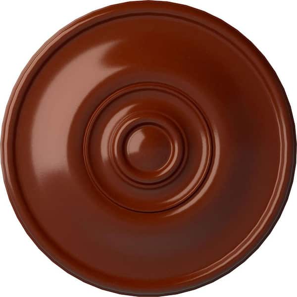 Ekena Millwork 11-3/4 in. x 3/8 in. Jefferson Urethane Ceiling Medallion (Fits Canopies upto 2-7/8 in.), Firebrick