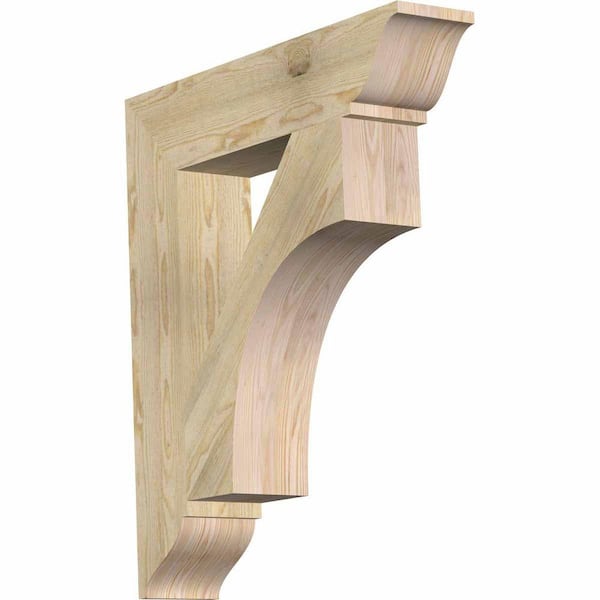 Ekena Millwork 6 in. x 34 in. x 30 in. Douglas Fir Westlake Traditional Rough Sawn Bracket