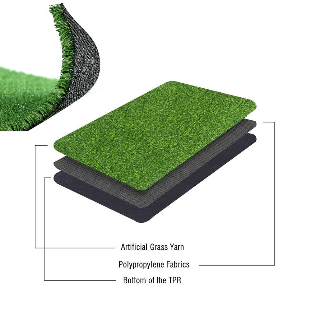 Lita 5ft x 5ft Green Artificial Grass Turf with Polyurethane Backing