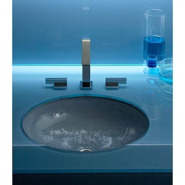 Whist 19 in. x 16.125 in. Undermount Bathroom Sink in Opaque Dusk Glass