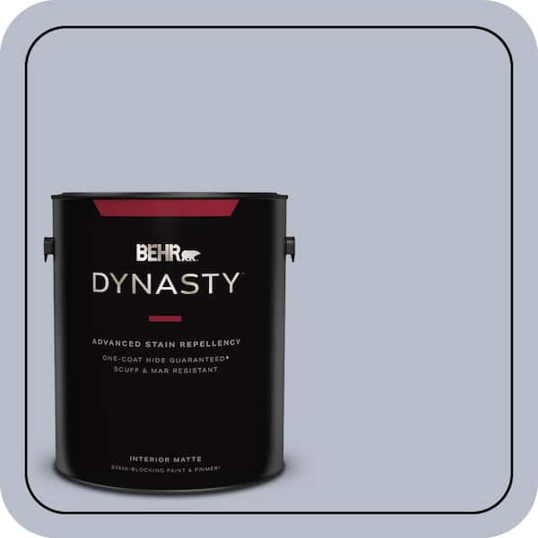 BEHR DYNASTY 1 gal. #610F-4 Silver Service Matte Interior Stain-Blocking Paint & Primer