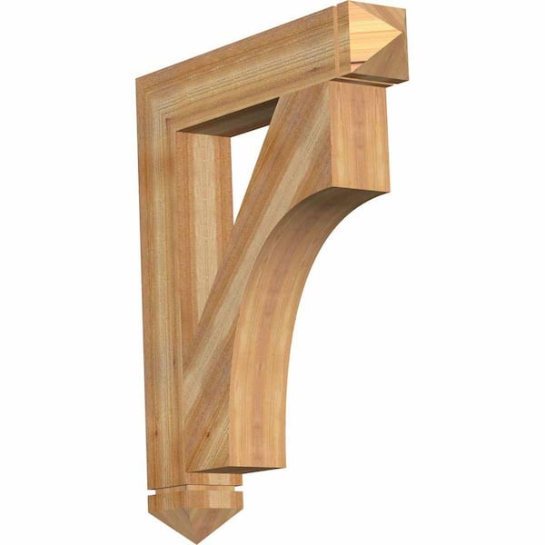 Ekena Millwork 6 in. x 42 in. x 34 in. Western Red Cedar Westlake Arts and Crafts Rough Sawn Bracket