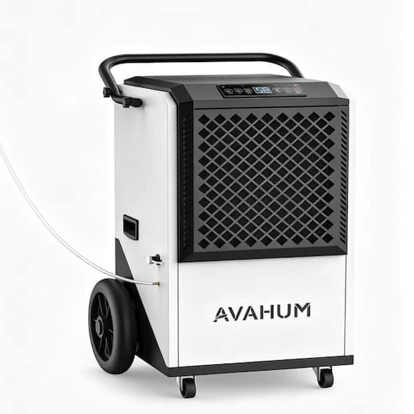 250 pt. 8000 sq. ft. Bucketless Commercial Dehumidifier in White with Pump and Drain Hose for Industrial