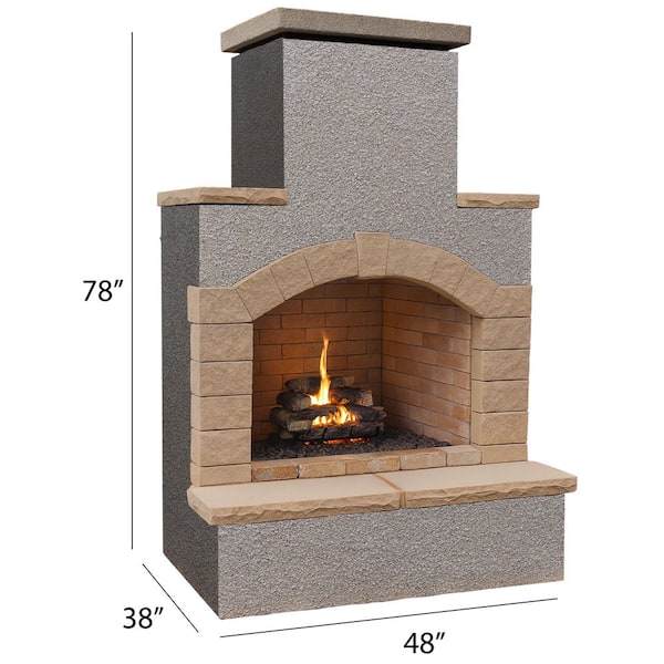 Cal Flame 78 in. Tile and Stucco Propane Gas Outdoor