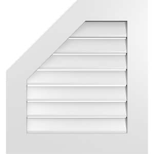 24 in. x 26 in. Octagonal Surface Mount PVC Gable Vent: Functional with Standard Frame
