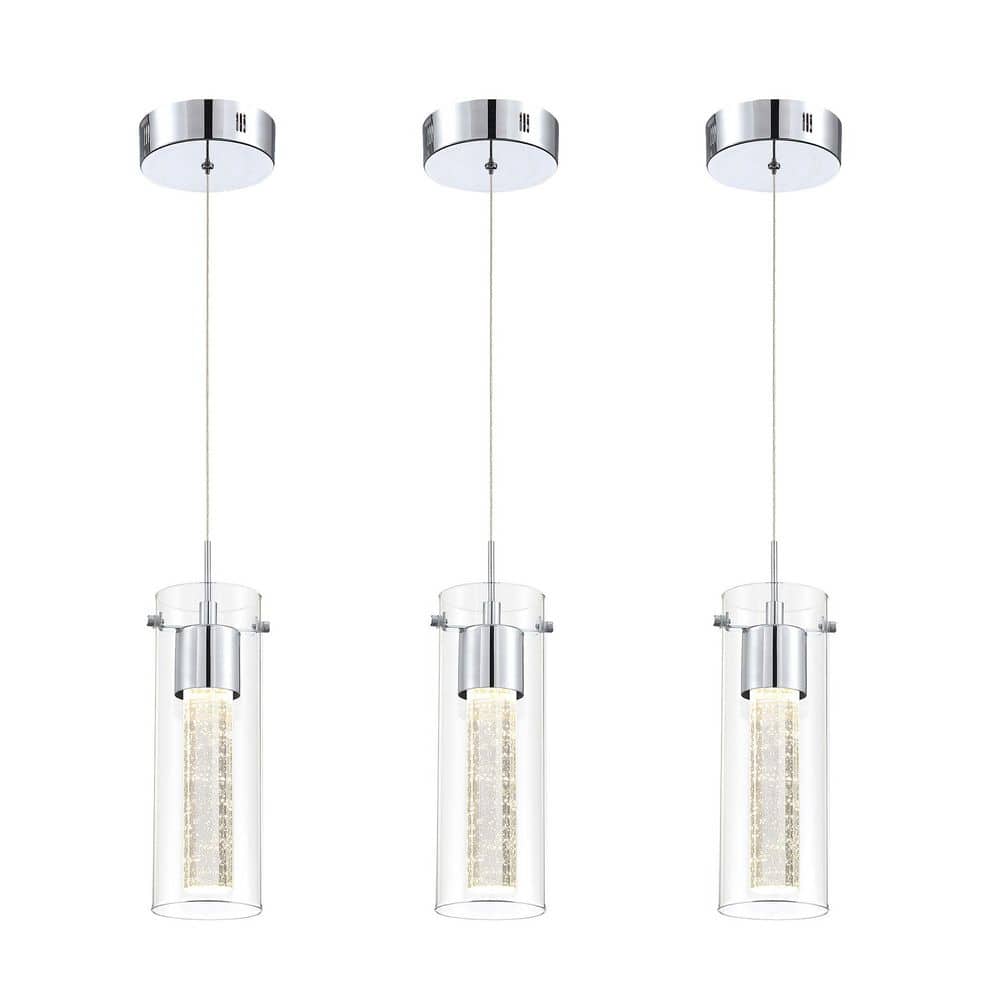 8.5-Watt 1 Light Brushed Nickel Modern Integrated Mini Pendant Light Fixture for Kitchen Island price history on PriceWatchPro