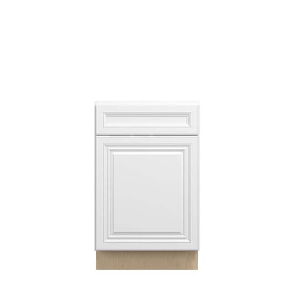 Kunal Kitchens Damascus Raised 21 in. W x 34.5 in. H x 24 in. D in French Vanilla Plywood Assembled Base Cabinet