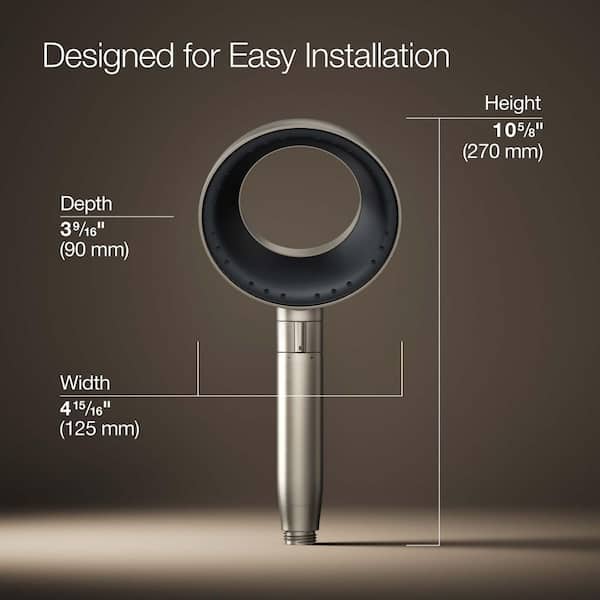 Kohler Statement VES Handbrause – 1,5 GPM, Brushed Nickel, Mit Katalyst-Technologie