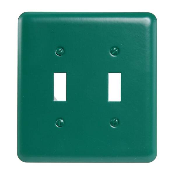 AMERELLE Green 2-Gang Toggle Wall Plate