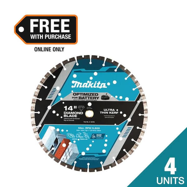 14 in. Thin Kerf Diamond Blade, Segmented (4 Blades)