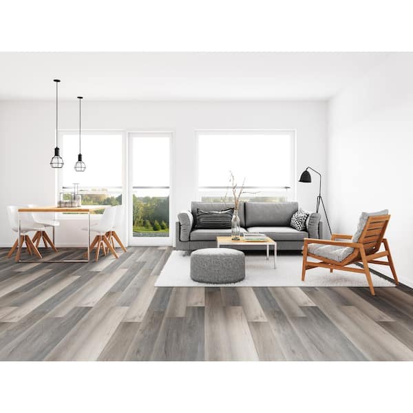 Lewes Gray 0.71 in. T x 2.16 in. W x 94 in. L Luxury Vinyl Overlapping Stair Nose Molding