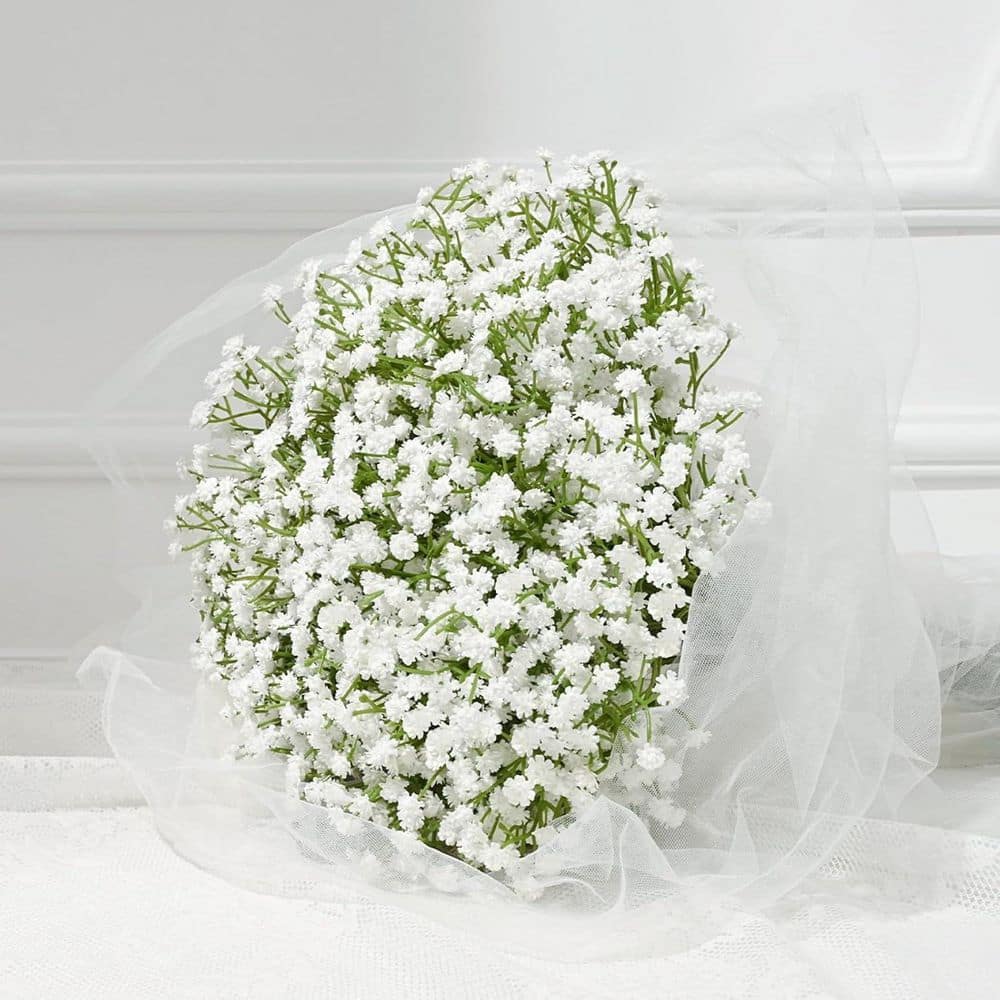 21 in. White Indoor/Outdoor Artificial Baby's Breath Flowers in Bulk Lavender price history on PriceWatchPro