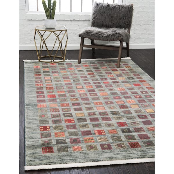 Fars Manchester Light Blue 5' 0 x 8' 0 Area Rug