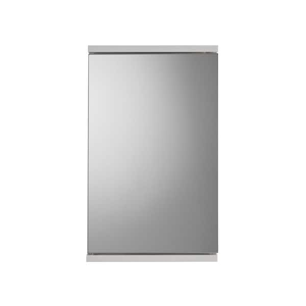 Croydex Simplicity 11.81 in (W) x 19.69 in. (H) Framed Surface Mount Corner Bathroom Medicine Cabinet in White