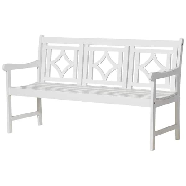 Afoxsos 5 ft. Diamond Acacia Wood Outdoor Patio Bench for 3-person