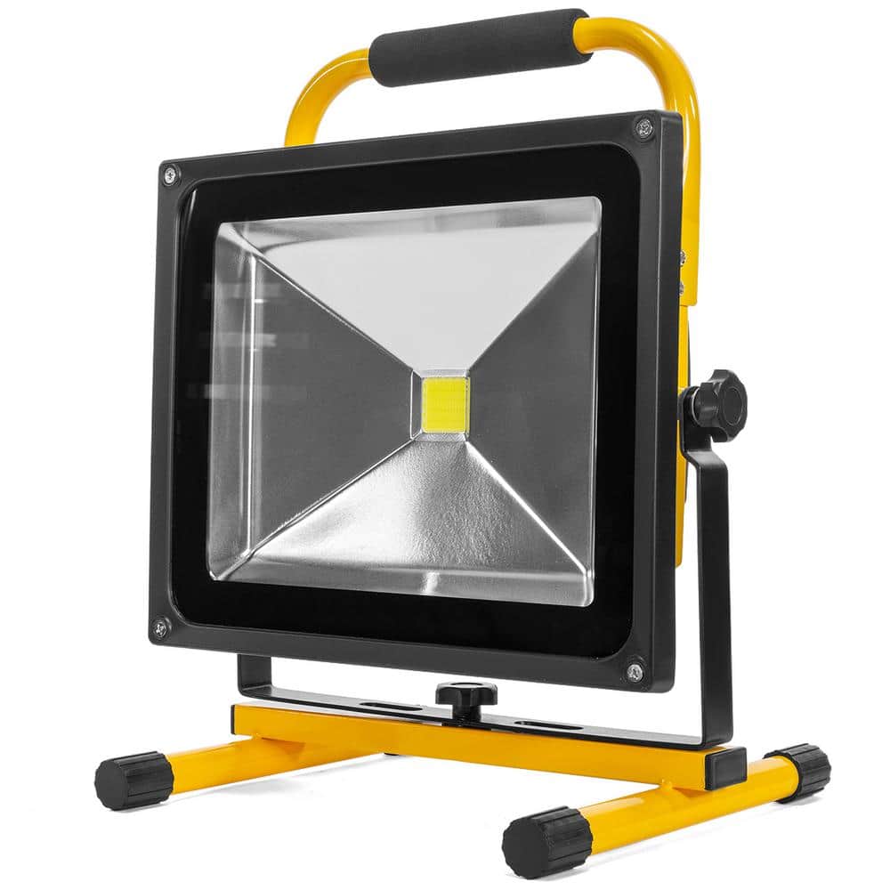 XtremepowerUS Rechargeable LED Work Light 50-Watt Cordless Portable COB  Flood Light with Handle 95123 - The Home Depot