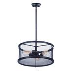 Palladium 3-Light Black/Natural Aged Brass Pendant