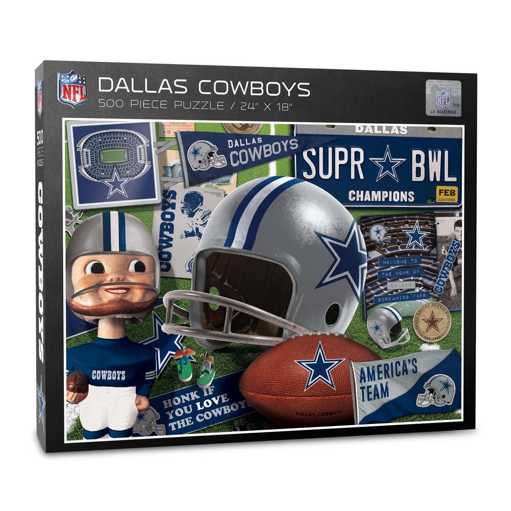 YouTheFan 500 Piece Dallas Cowboys Retro Series Puzzle - Each