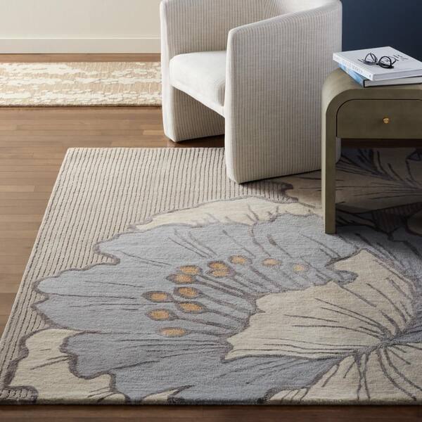 NICOLE MILLER NEW YORK Flora Grandeur Bloom Handcrafted Wool Area