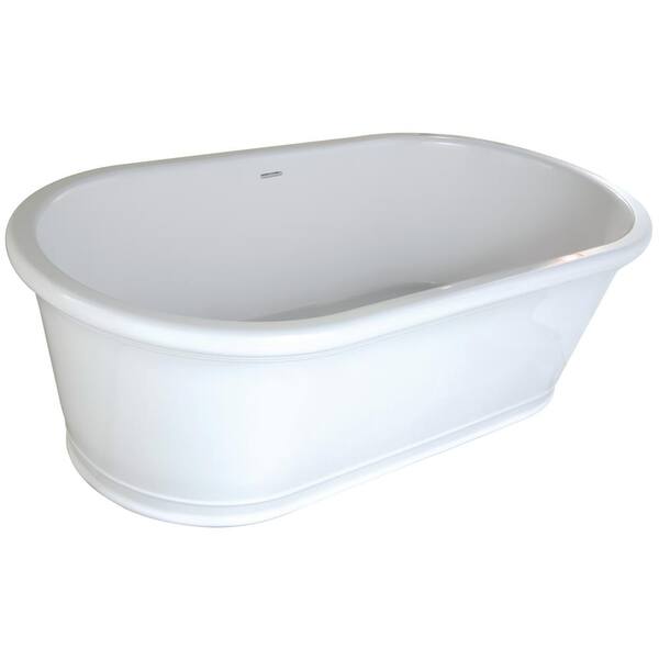Hydro Systems Tribeca 68 in. Solid Surface FlatBottom Whirlpool and Air Bath Bathtub in White