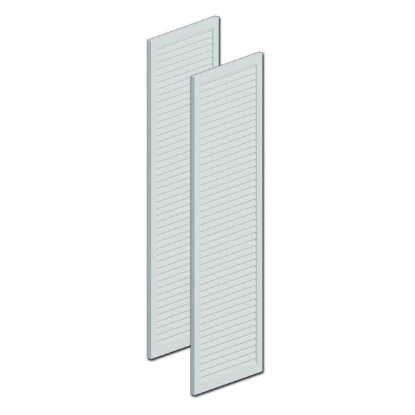 Fypon 36 in. x 12 in. x 1 in. Polyurethane Louvered Shutters without Center Rail Pair