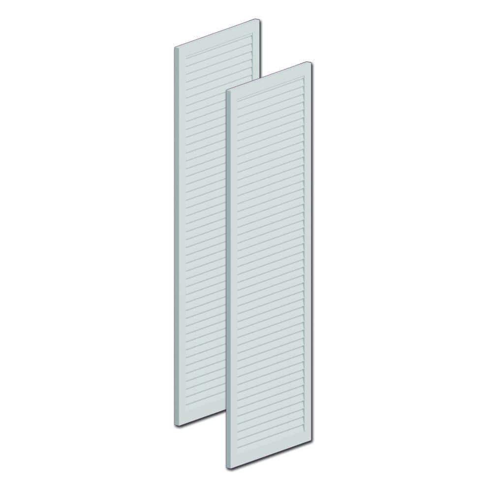 Fypon 72 in. x 18 in. x 1 in. Polyurethane Louvered Shutters without