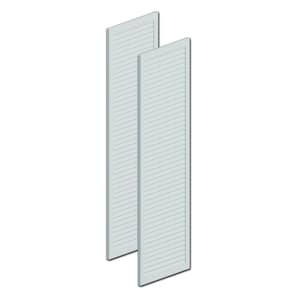 60 in. x 24 in. x 1 in. Polyurethane Smooth Louvered Shutters Pair