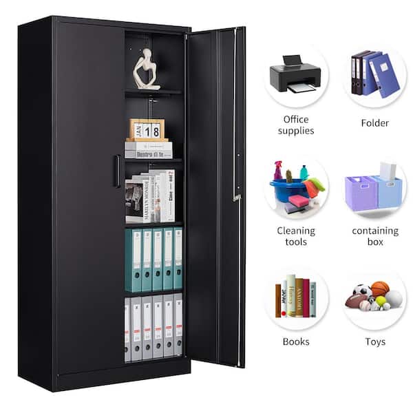 Mlezan Metal Garage Cabinet 35.4 in. W x 72 in. H x 18 in. D