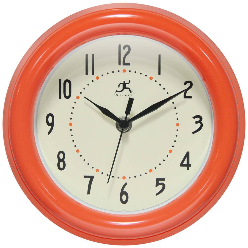 Infinity Instruments Spartan Orange 8 in. Wall Clock 12836OR-2042 - The ...