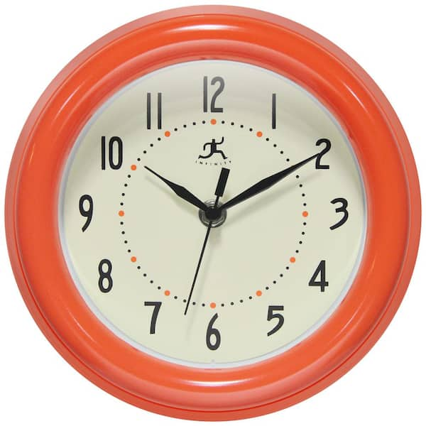 Infinity Instruments Spartan Orange 8 in. Wall Clock